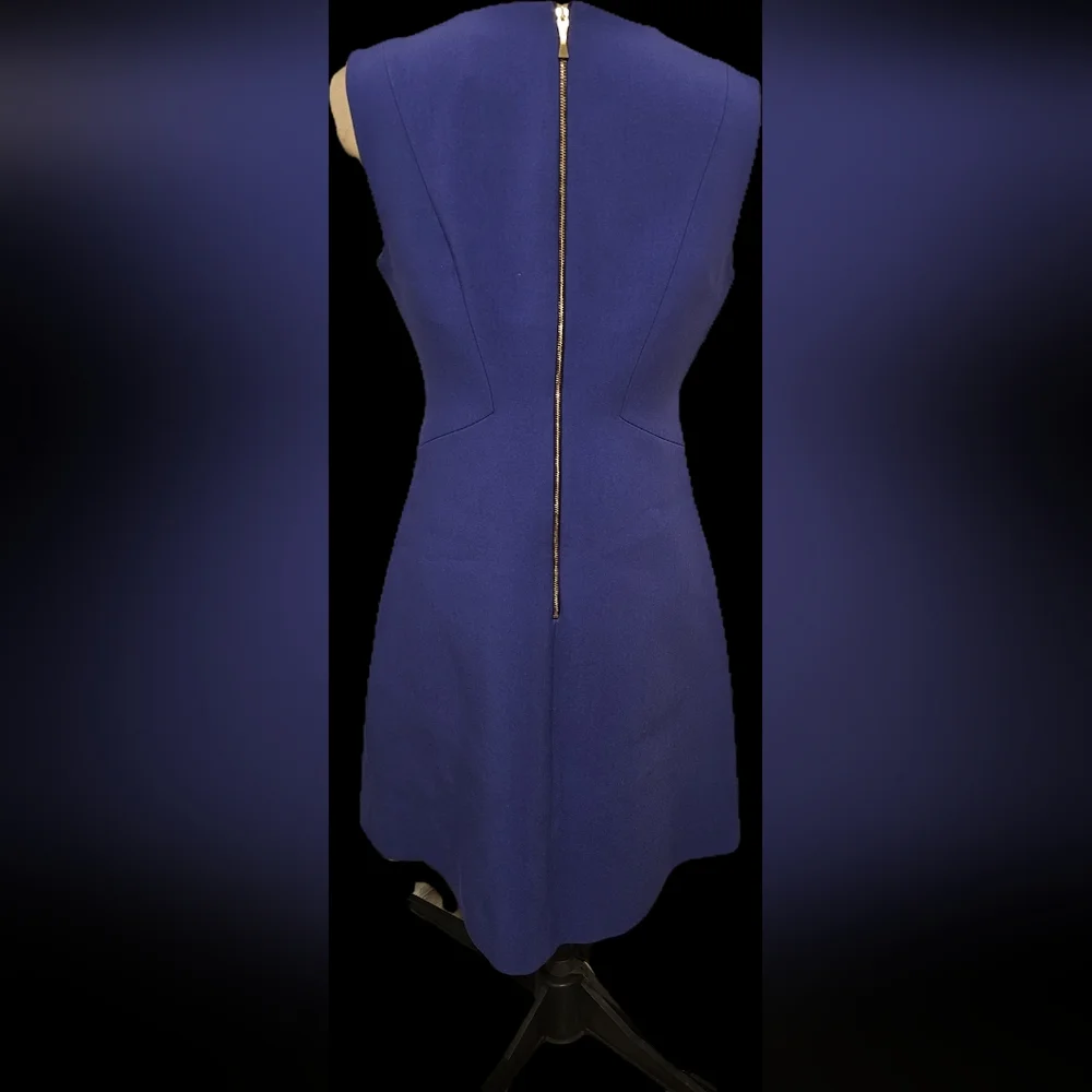 Kate Spade Sleeveless Royal Blue Or Purplelish Midi Dress Sz 4 - Picture 2 of 8